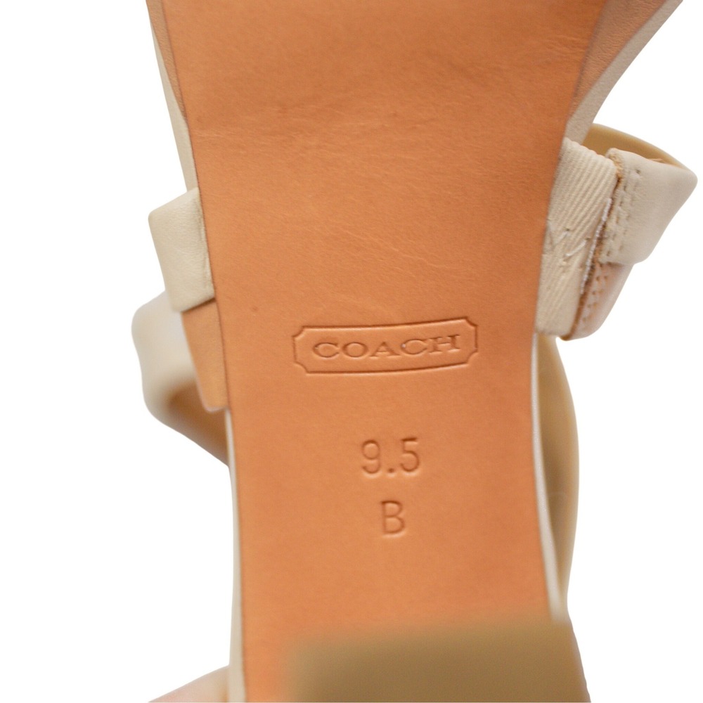 Coach Brynn Platform Sandals in Camel Parchment A3700 Pumps Women's Size 9.5B - Picture 12 of 13